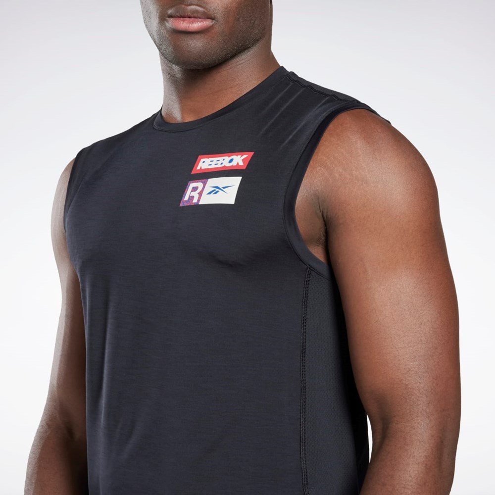 Reebok ACTIVCHILL Ärmlös T-Shirt Svarta | JPVWG-2594