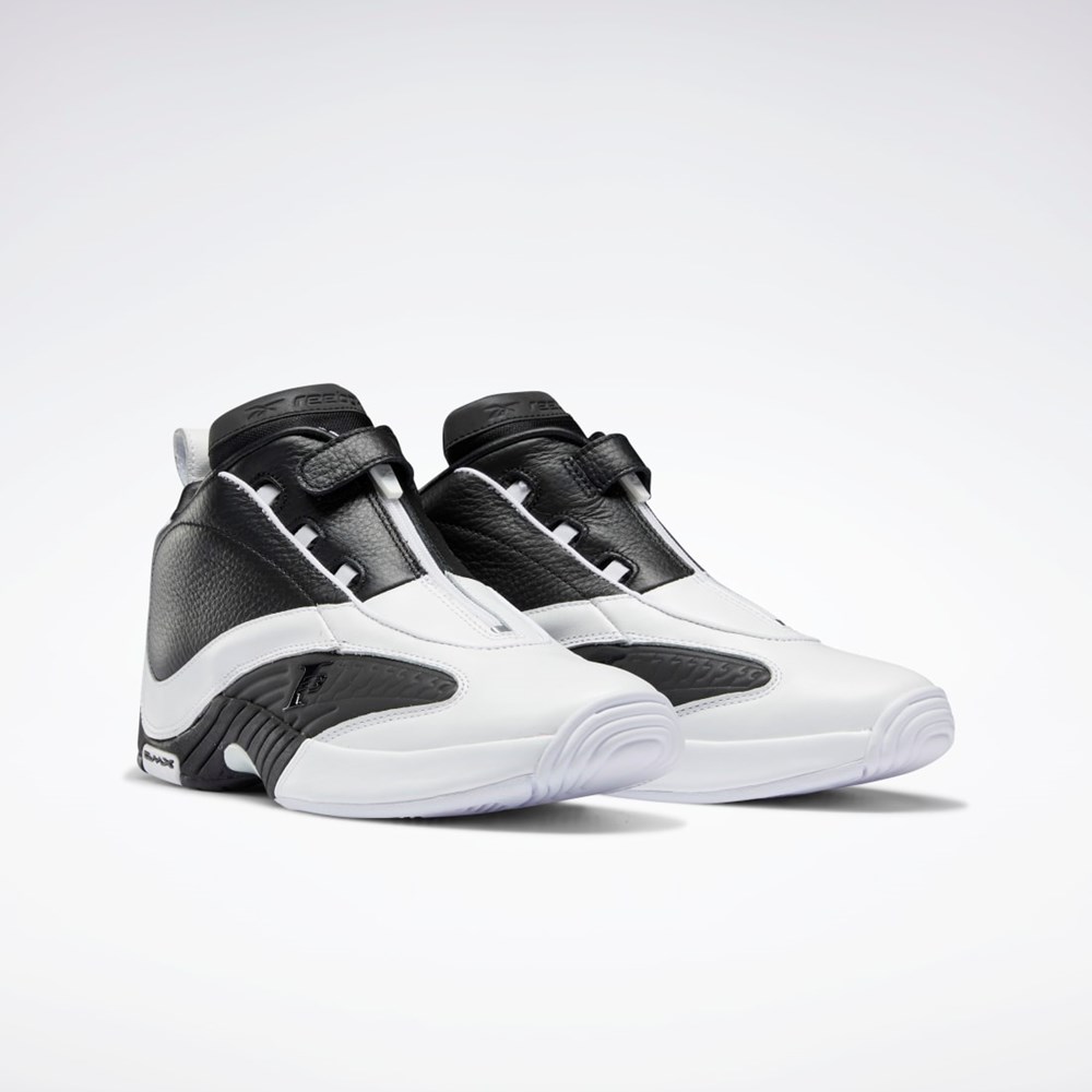 Reebok Answer IV Basketball Shoes Vita Svarta Silver | UPQTG-0472