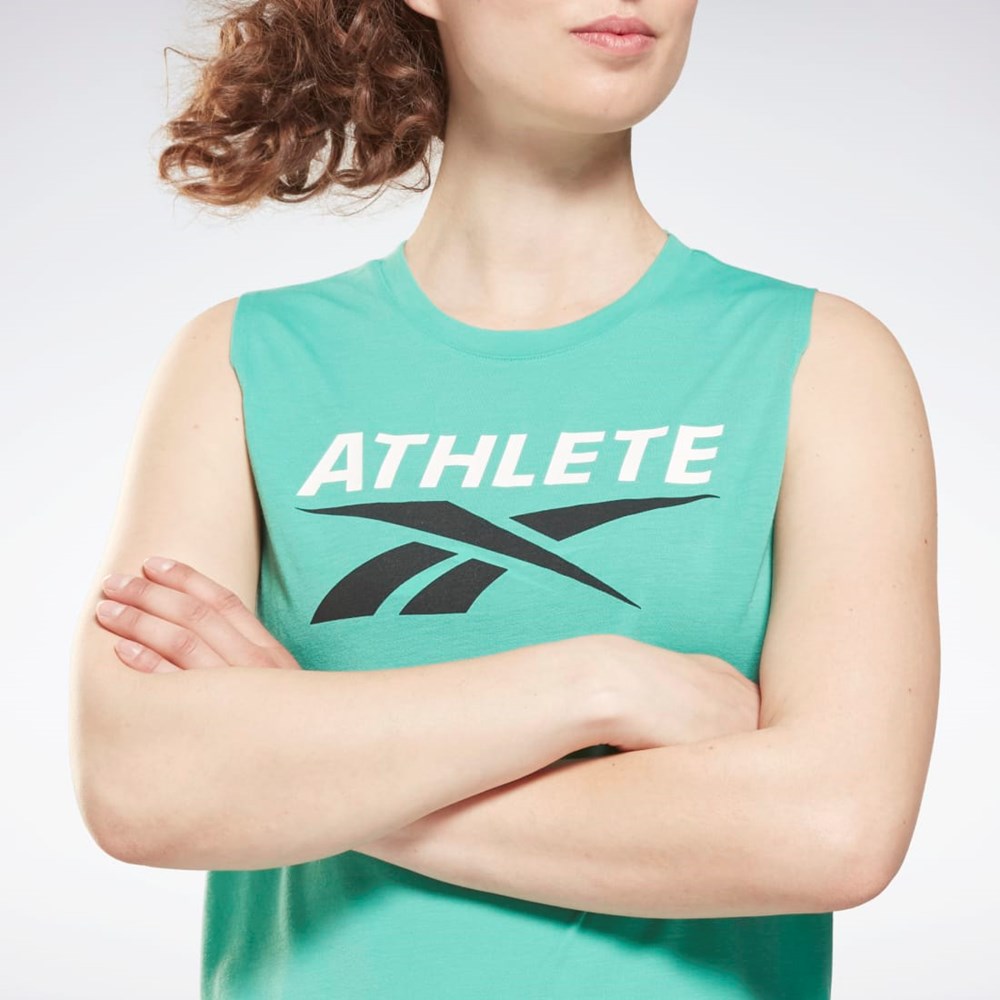 Reebok Athlete Vector Tank Top Future Teal | XEJVR-7341