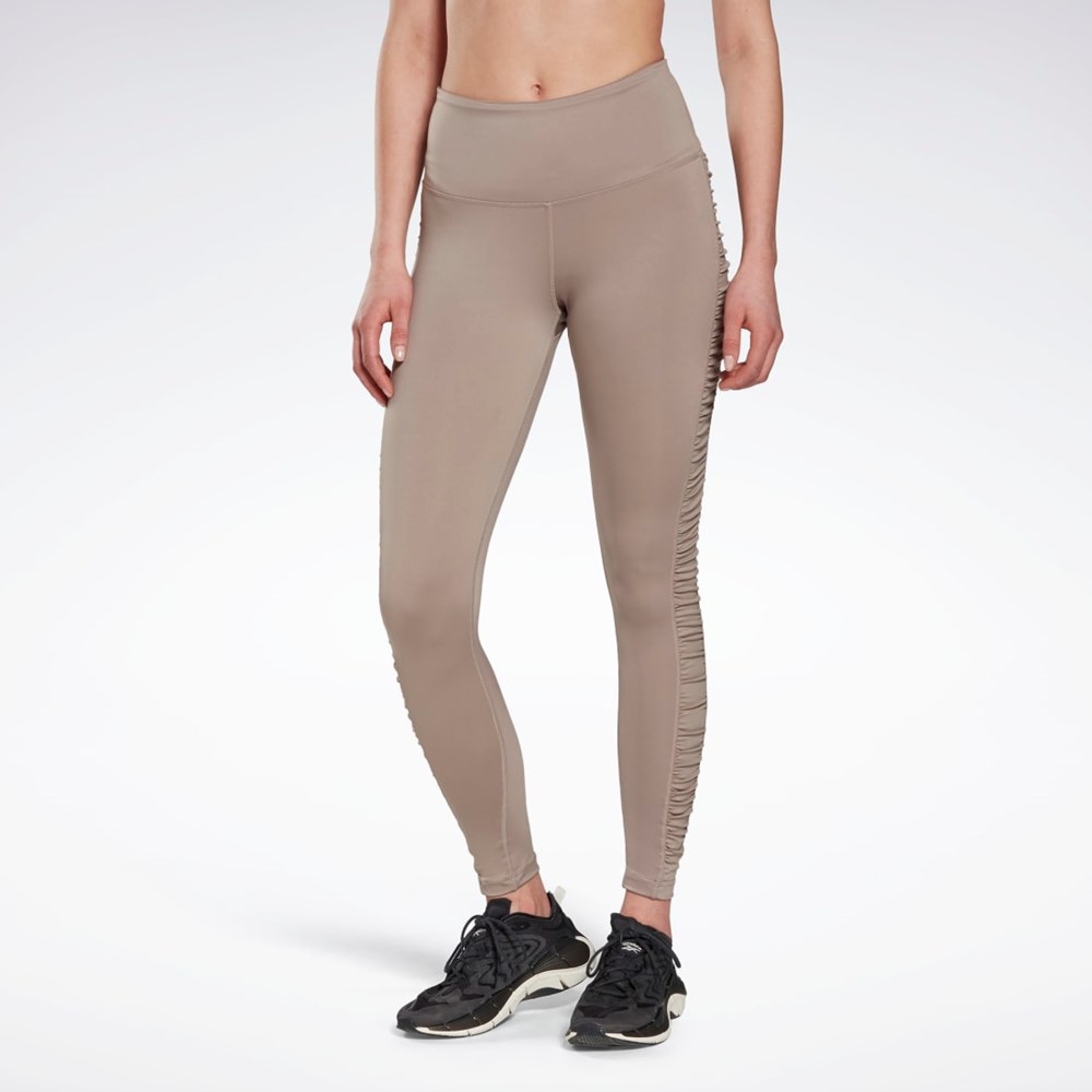 Reebok Bold High-Waisted Ruched Tights Grå | AUIGS-7543