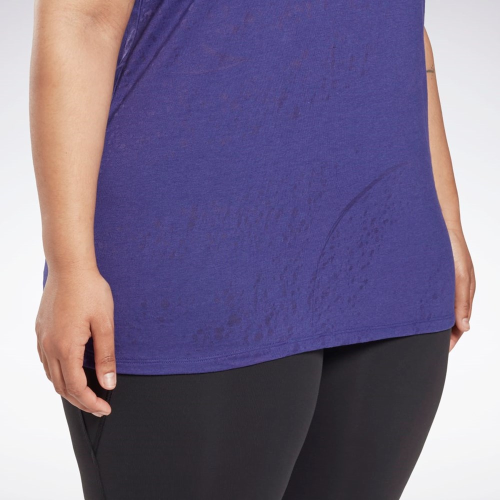 Reebok Burnout T-Shirt (Plus Size) Lila | CEFTA-2341