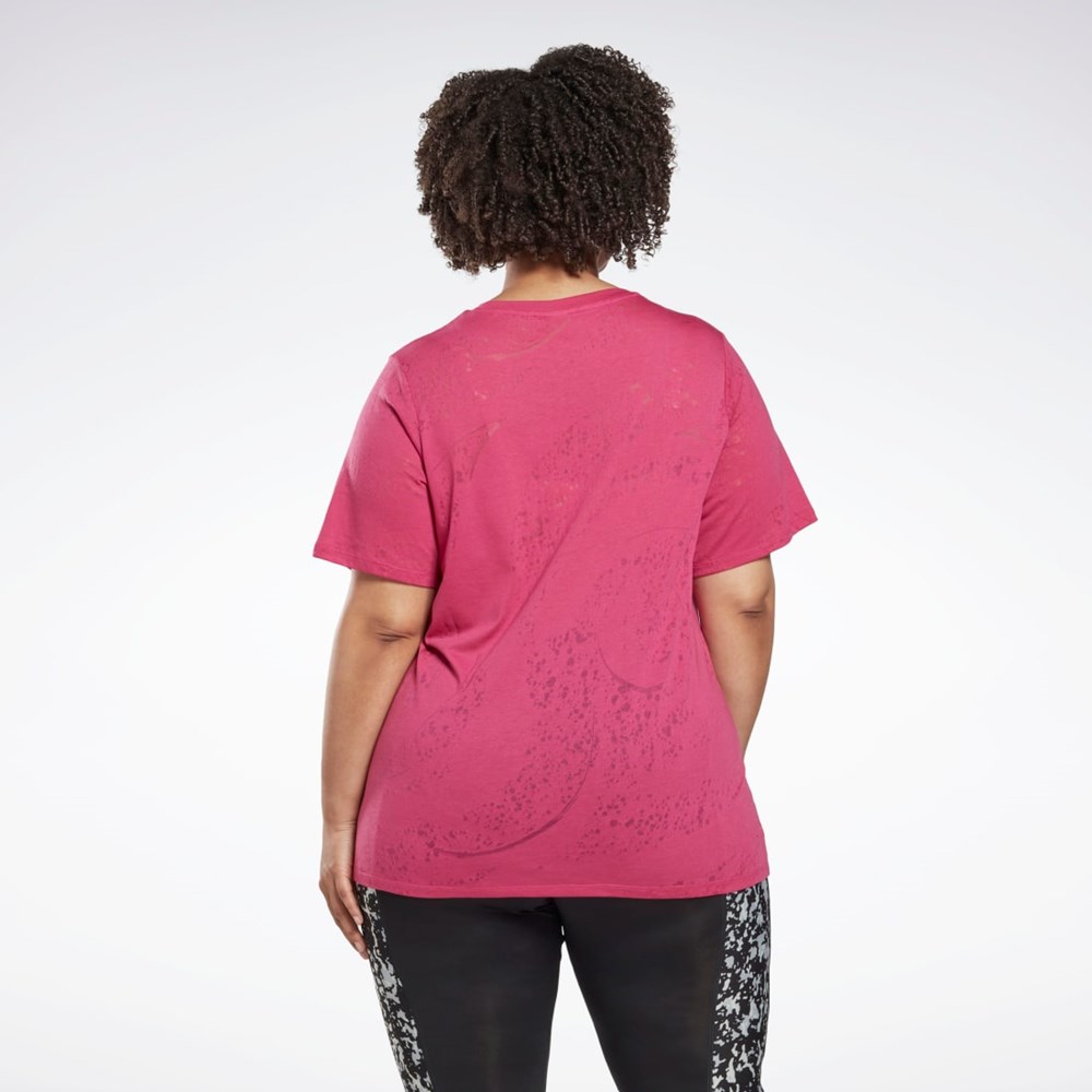 Reebok Burnout T-Shirt (Plus Size) Rosa | RFNVH-5380