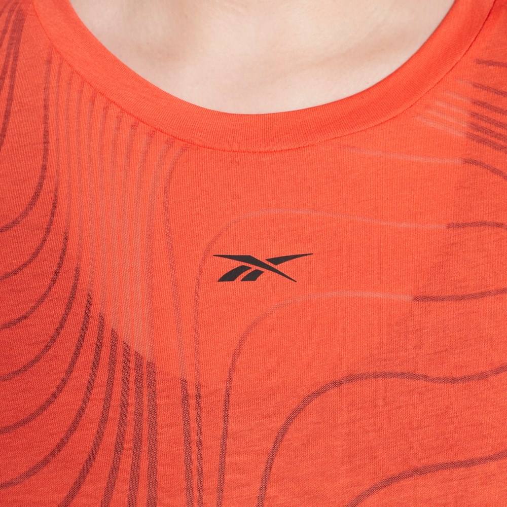 Reebok Burnout T-Shirt (Plus Size) Röda | LMFBC-0918