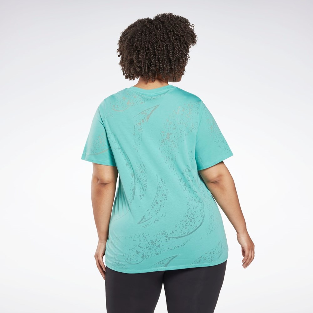 Reebok Burnout T-Shirt (Plus Size) Semi Classic Teal | AHJFE-7526