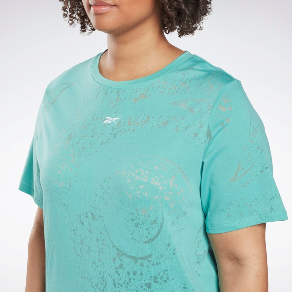 Reebok Burnout T-Shirt (Plus Size) Semi Classic Teal | AHJFE-7526