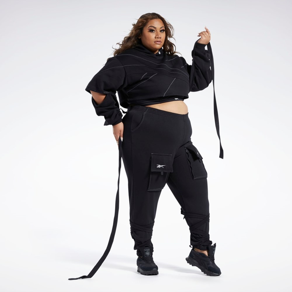 Reebok Cardi B Knit Pants (Plus Size) Svarta | RQFJZ-1502