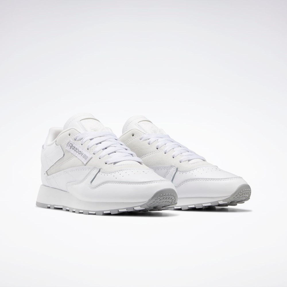 Reebok Classic Leather Make It Yours Shoes Vita Grå | JBIMN-2736