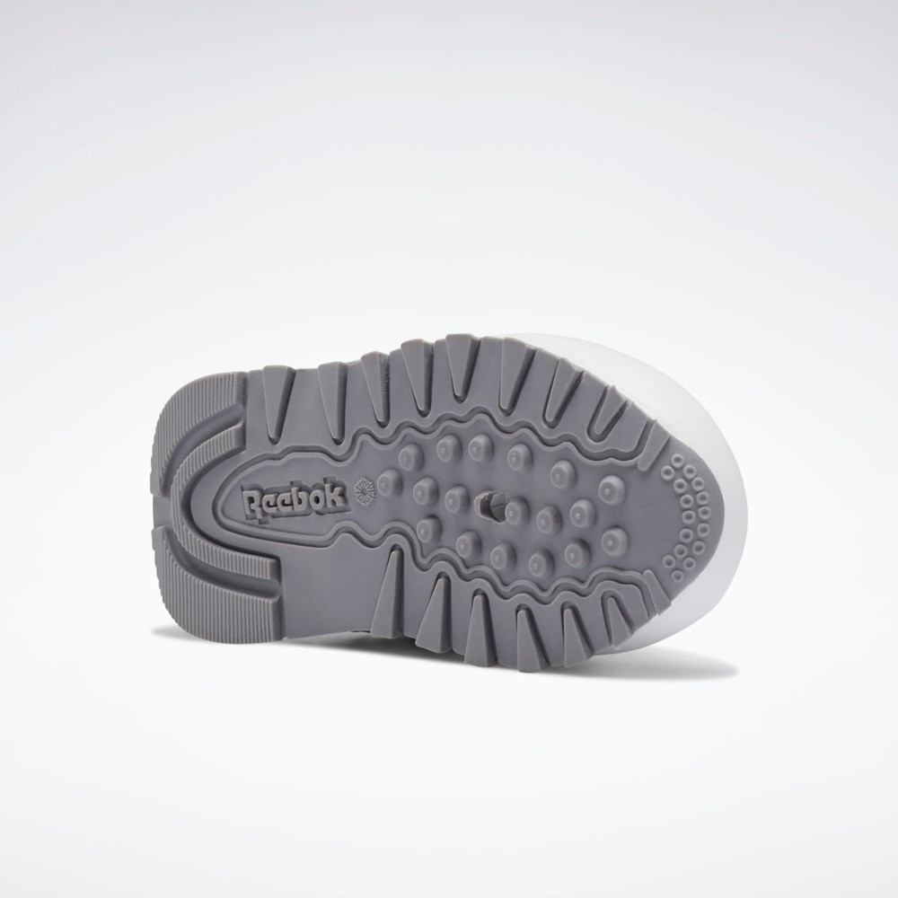 Reebok Classic Leather Step 'n' Flash Shoes - Toddler Vita Vita Marinblå | NYLMG-3480