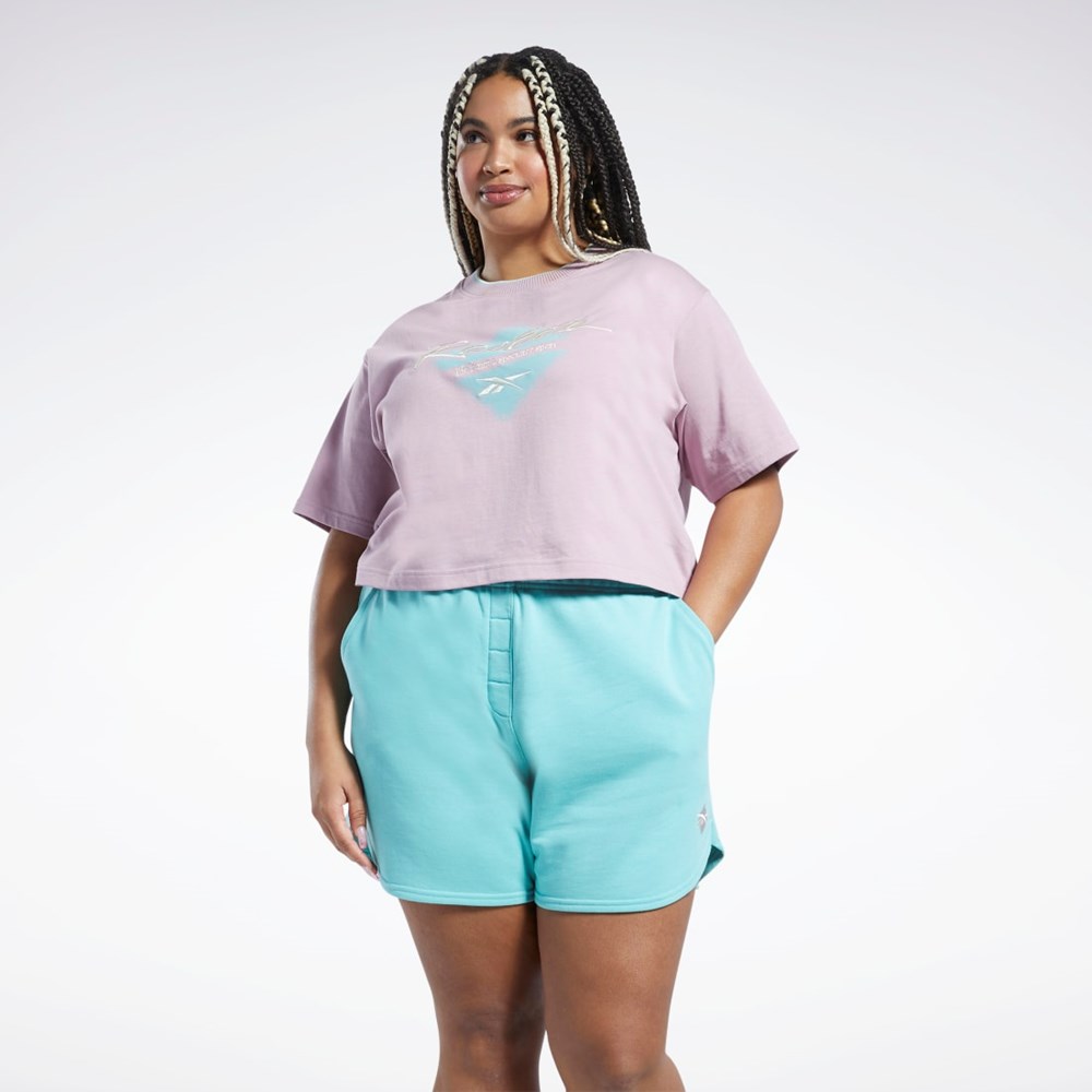 Reebok Classics Tryck T-Shirt (Plus Size) Infused Lilac | GARJV-2496