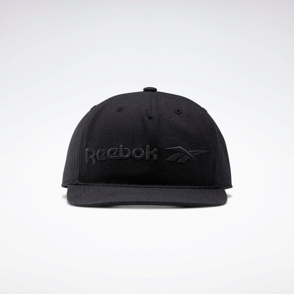 Reebok Classics Vector Platta Peak Hat Svarta Svarta Svarta | CAWQJ-4803