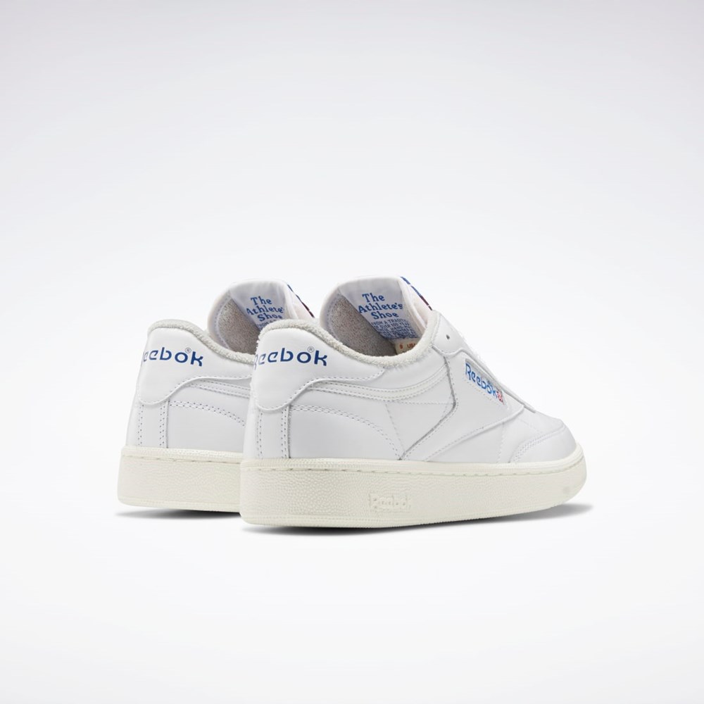 Reebok Club C 85 Vintage Shoes Vita Blå | KFAPE-6829