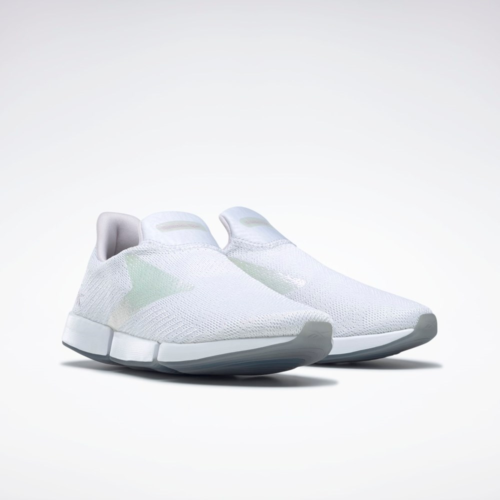 Reebok DailyFit DMX Slip-On Shoes Vita Grå | RQXTV-0274