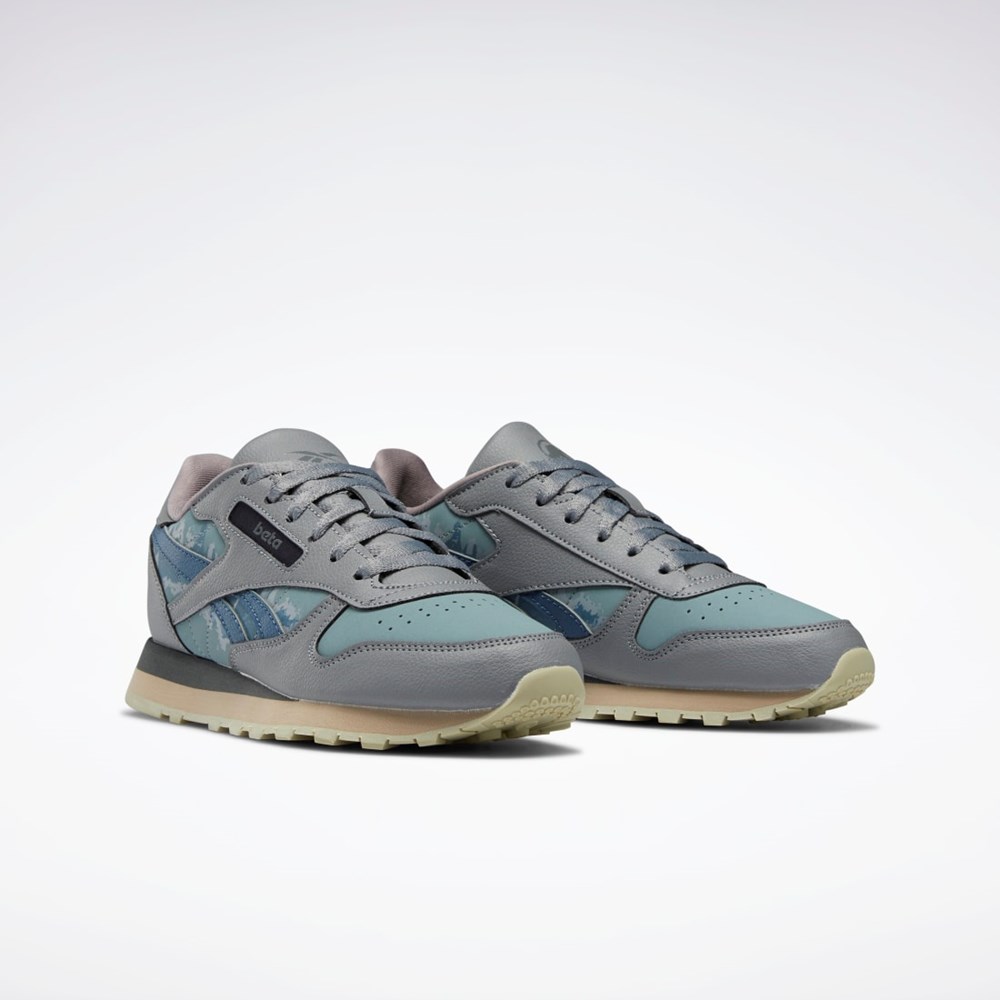 Reebok Jurassic World Classic Leather Shoes - Grade School Grå Blå | XRJME-0461