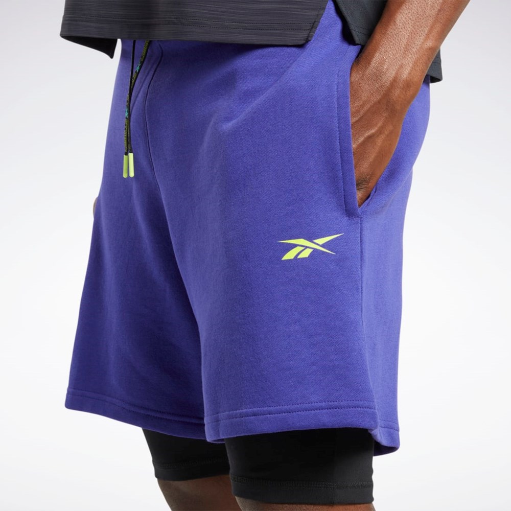 Reebok Les Mills® 2-in-1 Shorts Lila | RNLME-4038