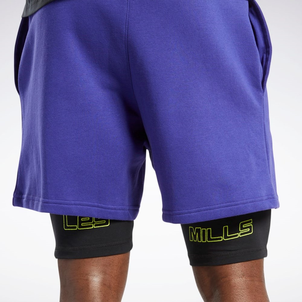 Reebok Les Mills® 2-in-1 Shorts Lila | RNLME-4038
