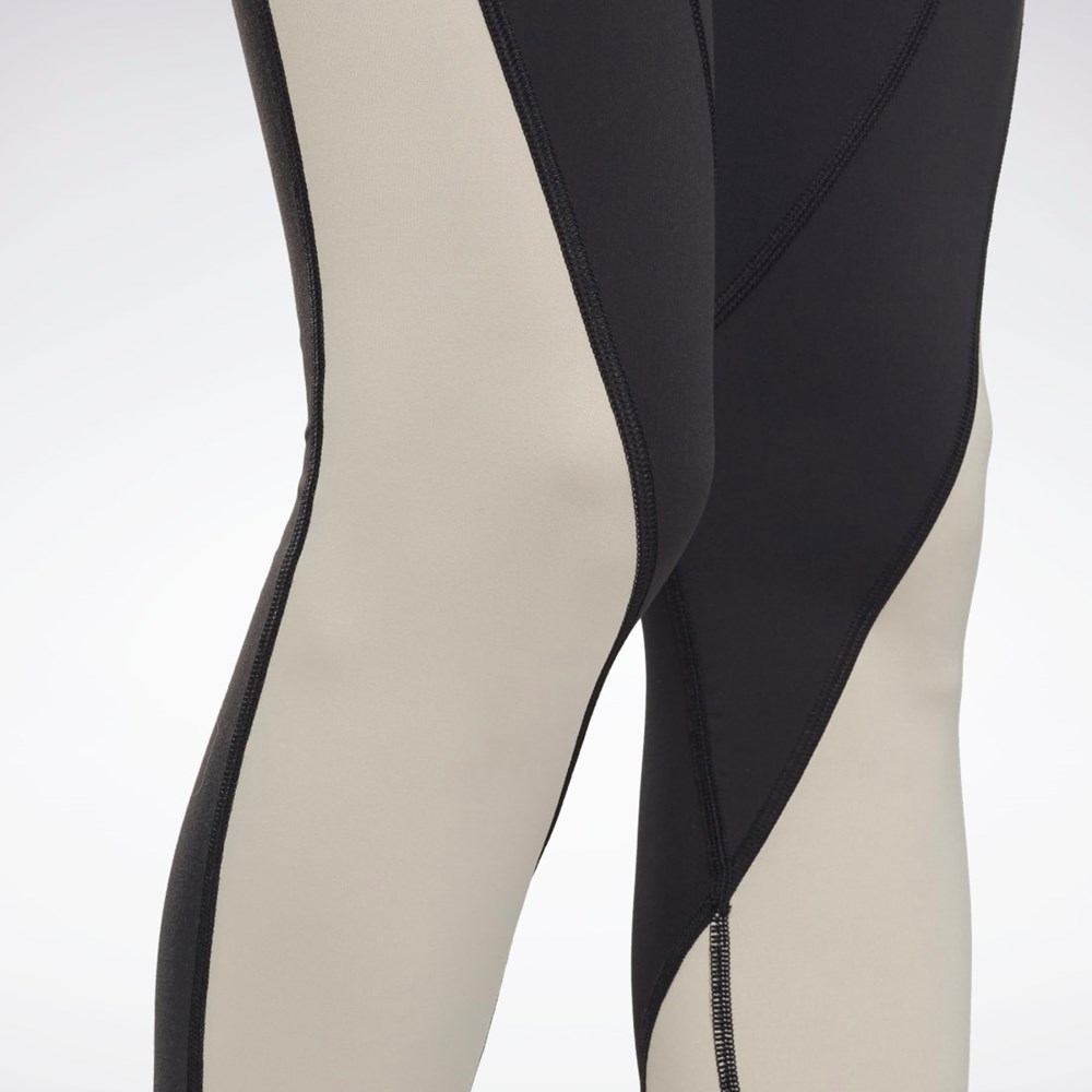 Reebok Lux High-Rise Colorblock Leggings Svarta | BCDNG-5189