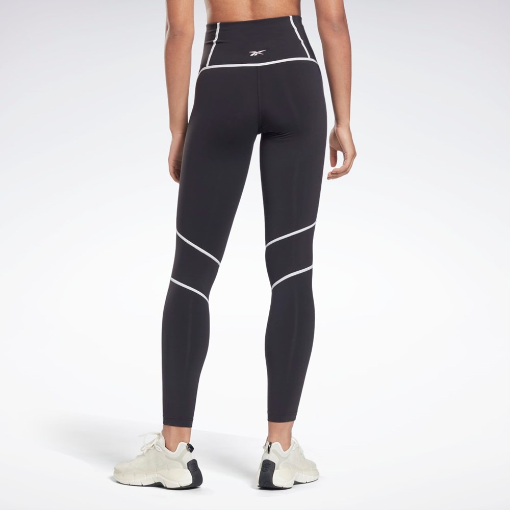 Reebok Lux High-Waisted Colorblock Tights Svarta | LNEHK-8754
