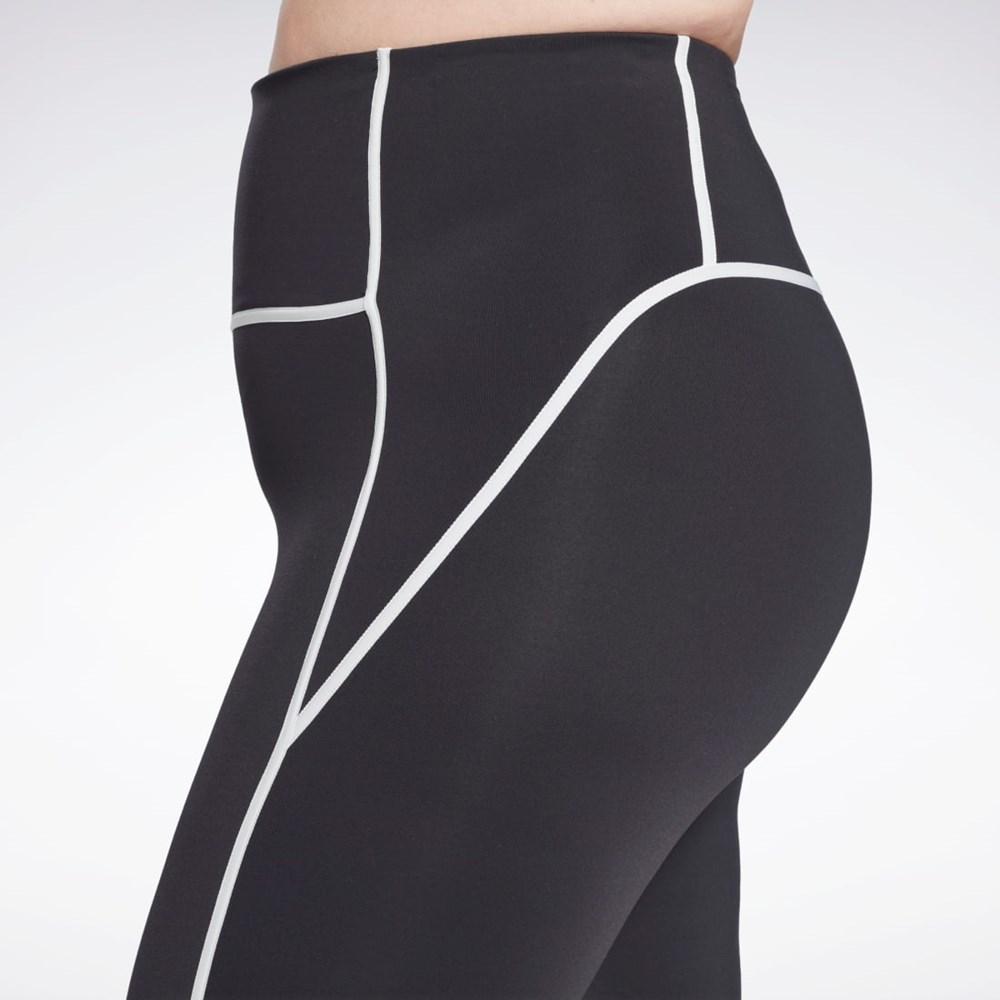 Reebok Lux High-Waisted Colorblock Tights (Plus Size) Svarta | YNXOL-2189