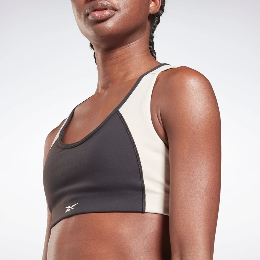 Reebok Lux Racer Vadderad Colorblock Sports Bra Svarta | NBMOQ-4621
