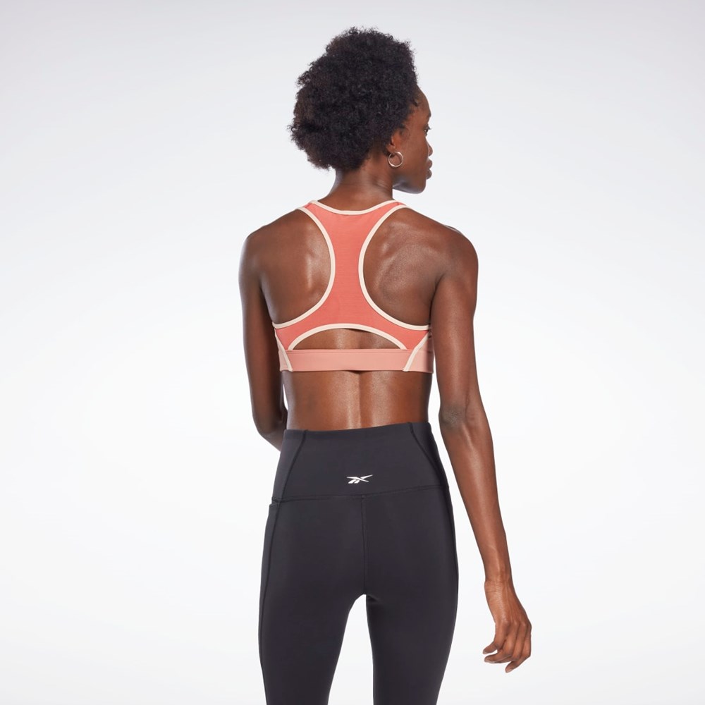 Reebok Lux Racer Vadderad Colorblocked Bra Korall | UCQFR-0437