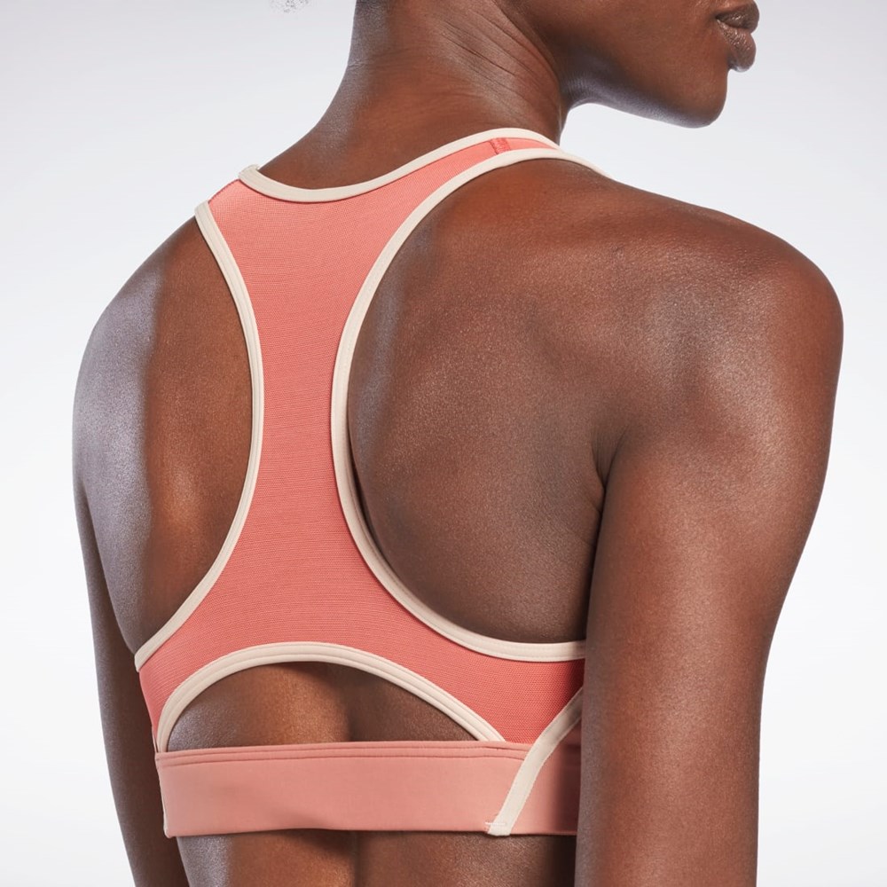 Reebok Lux Racer Vadderad Colorblocked Bra Korall | UCQFR-0437