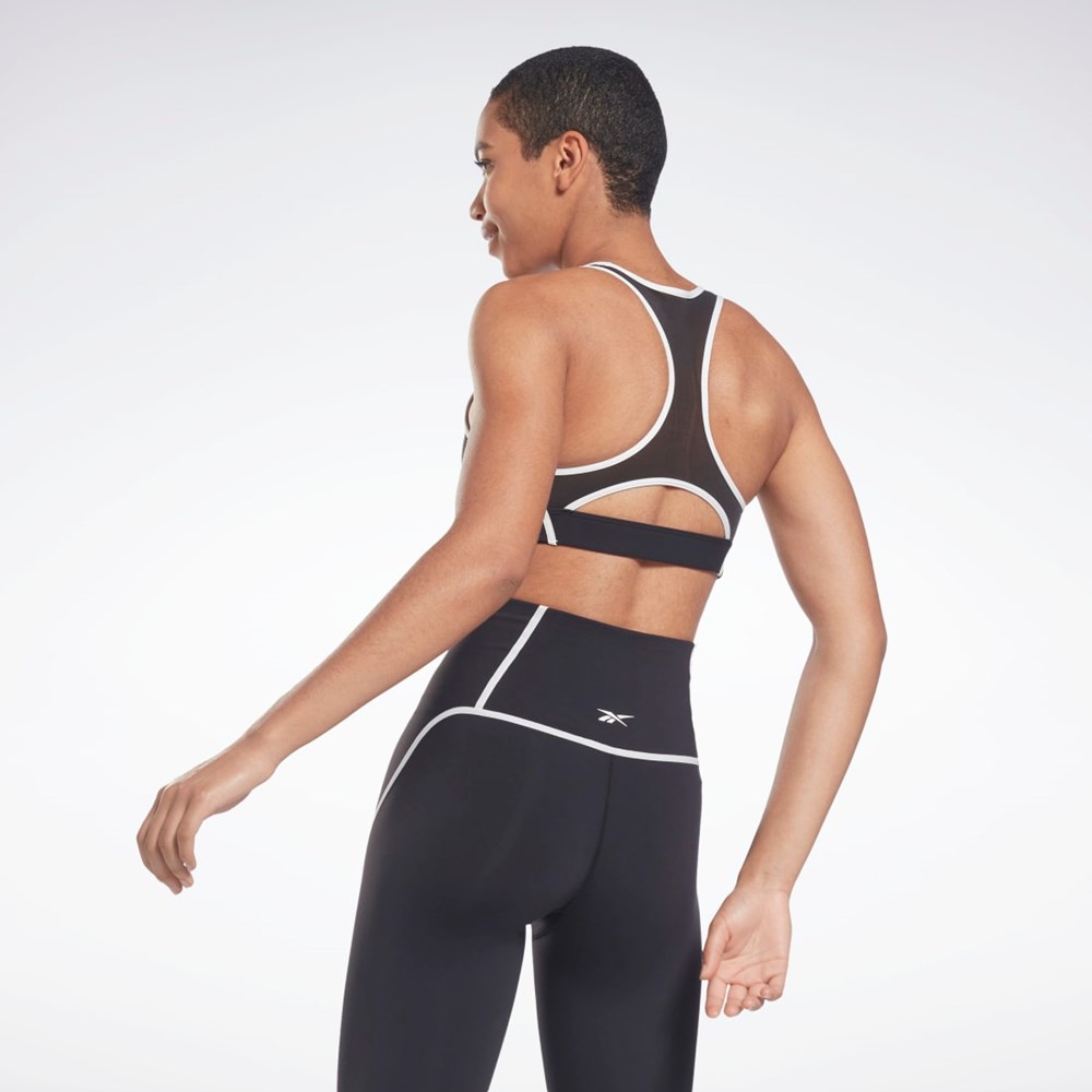 Reebok Lux Racer Vadderad Colorblocked Bra Svarta | WNBMH-9285