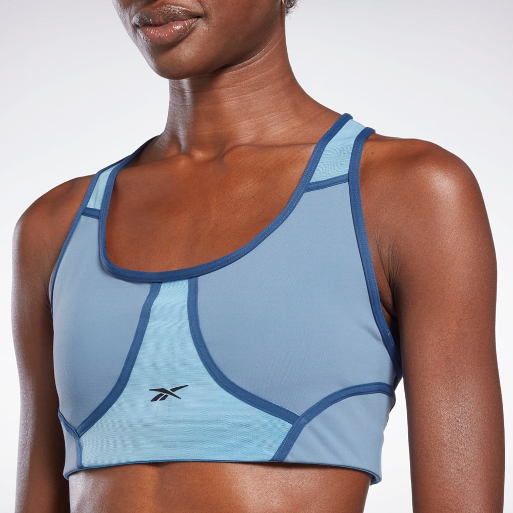 Reebok Lux Racer Vadderad Colorblocked Bra Blå | YTRMN-9803