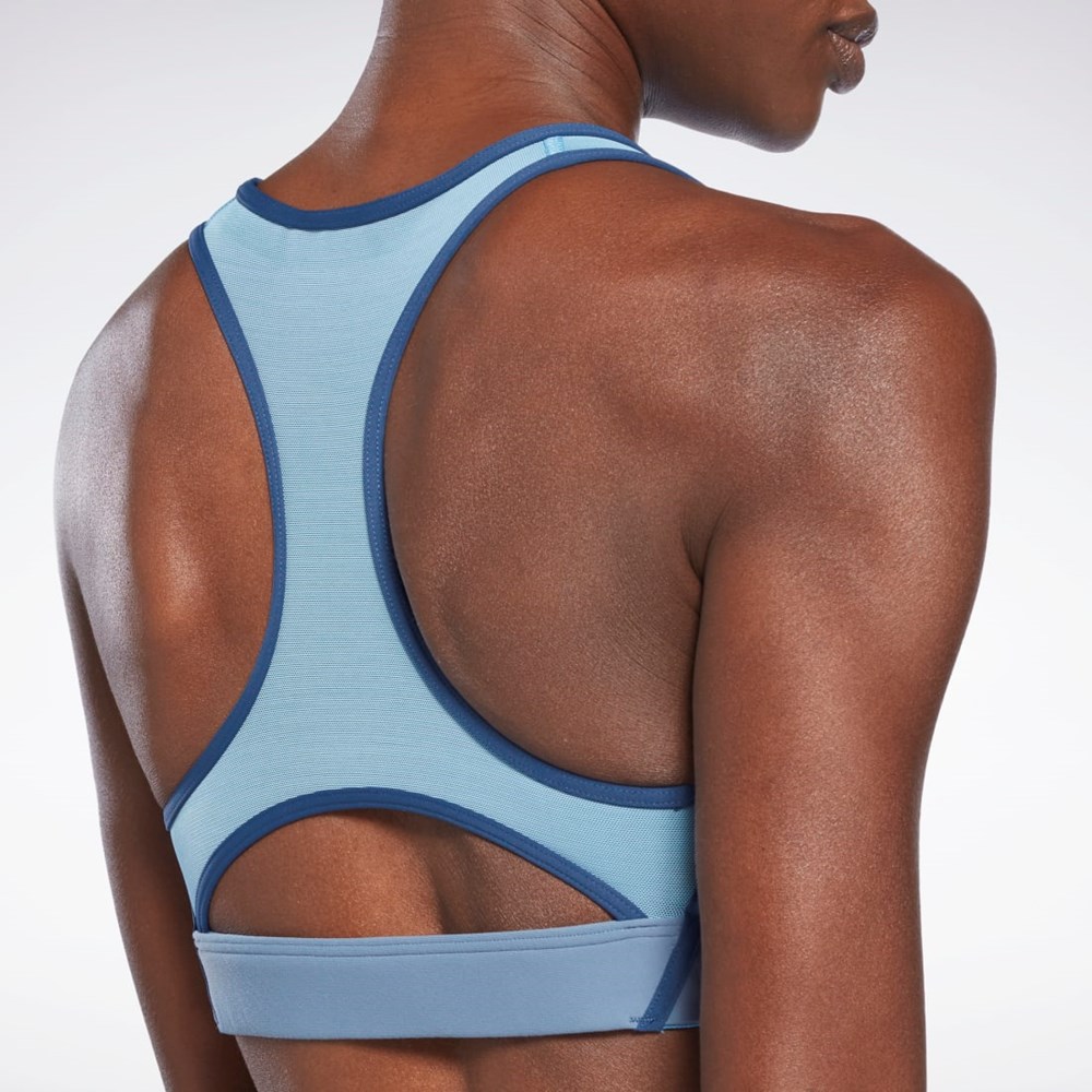 Reebok Lux Racer Vadderad Colorblocked Bra Blå | YTRMN-9803