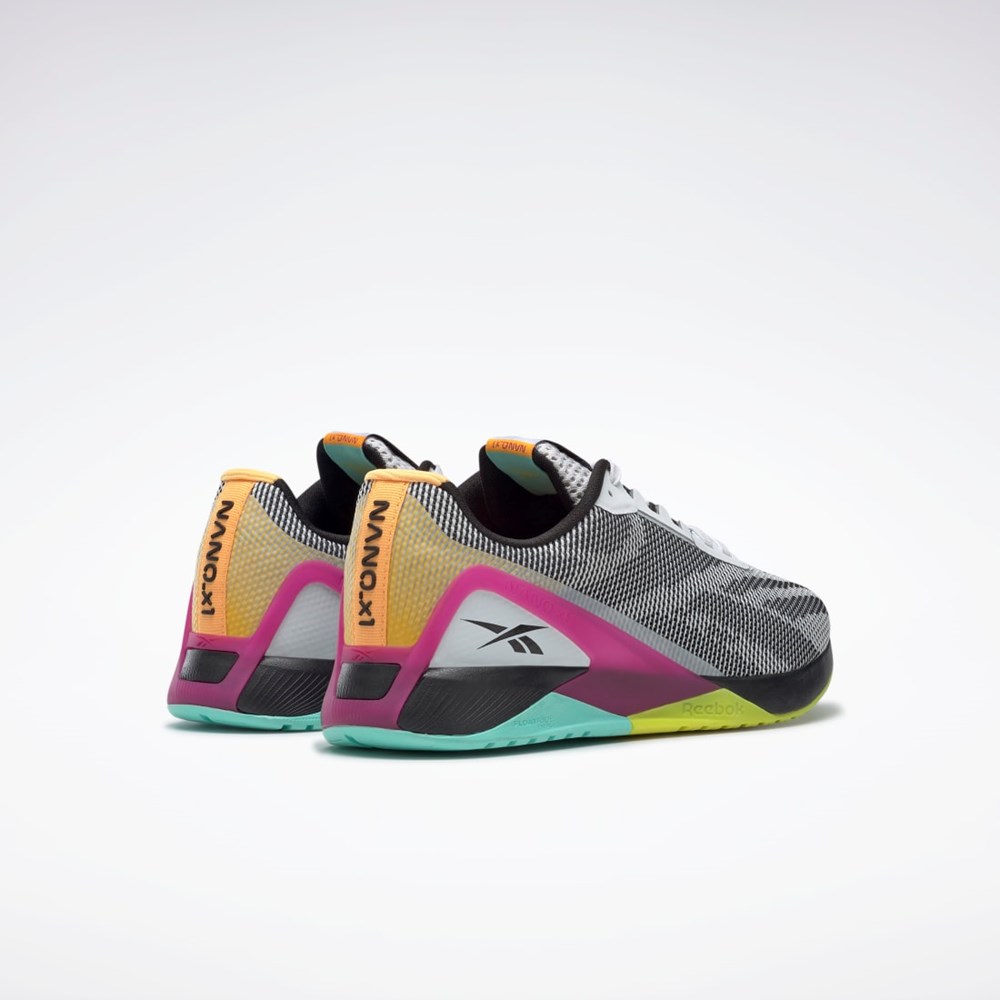 Reebok Nano X1 Grit Tränings Shoes Vita Svarta Rosa | SJLNA-9253