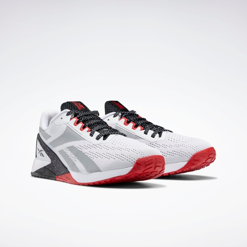 Reebok Nano X1 Tränings Shoes Vita Svarta Röda | QZMJC-3217