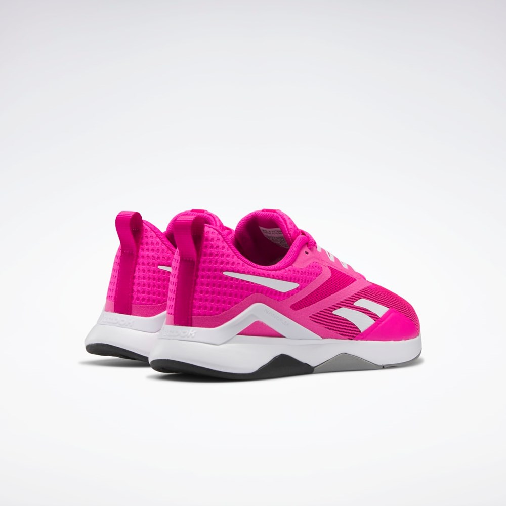 Reebok Nanoflex TR 2.0 Tränings Shoes Rosa Vita Grå | UVLQJ-8729