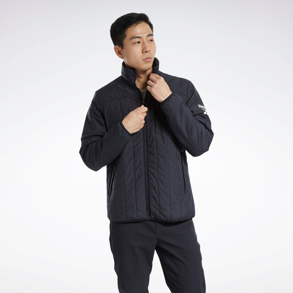Reebok Outerwear Light Vadderad Jacket Svarta | PRBNY-5726