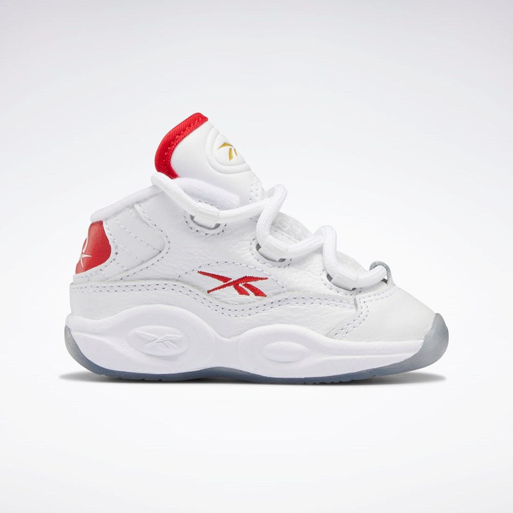 Reebok Question Mid Shoes - Toddler Vita Röda Vita | CUTMX-2760