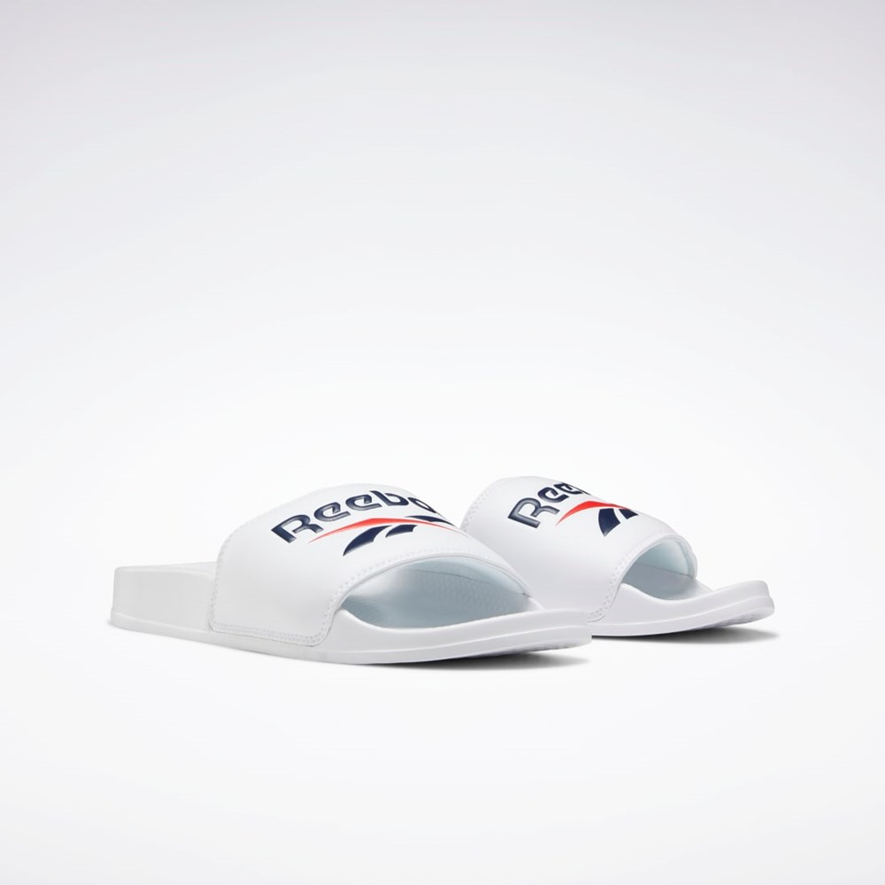 Reebok Reebok Classic Slides Vita Marinblå Röda | LUZBW-6019