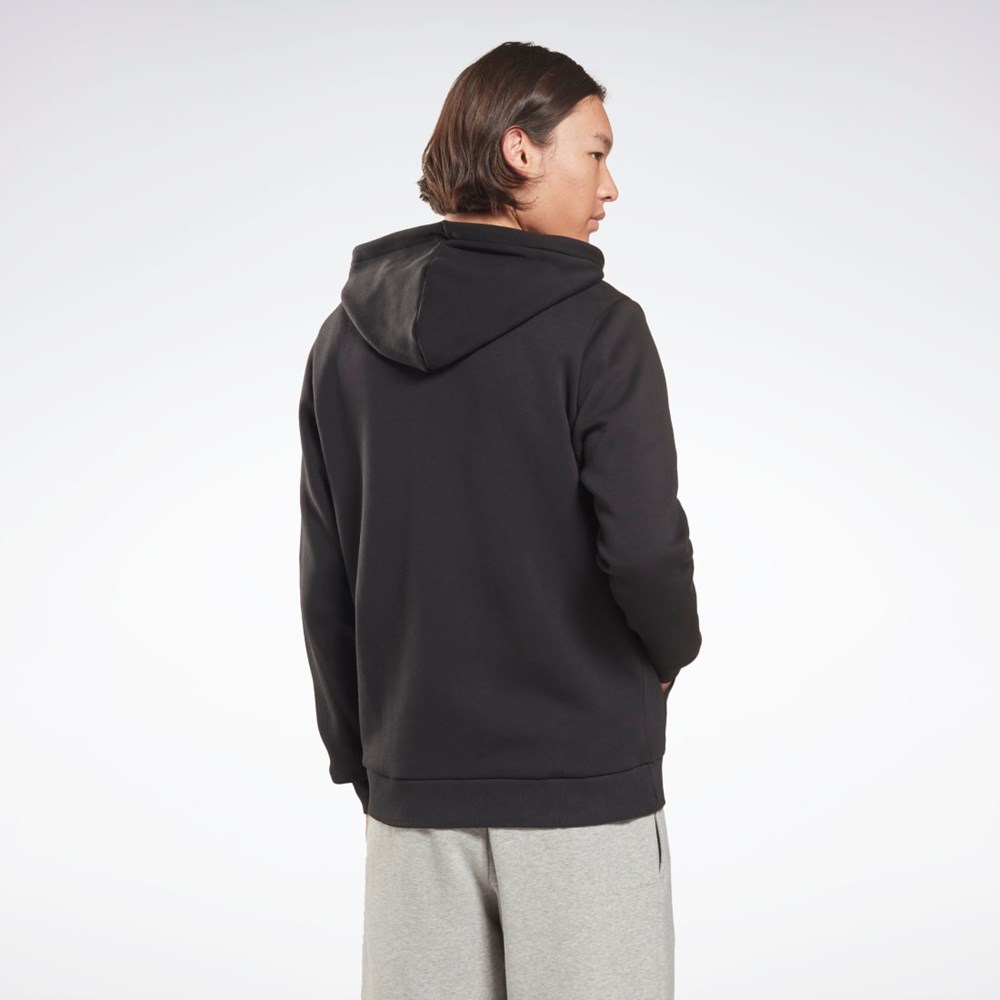 Reebok Reebok Identity Fleece Zip-Up Hoodie Svarta | ALSKE-0586