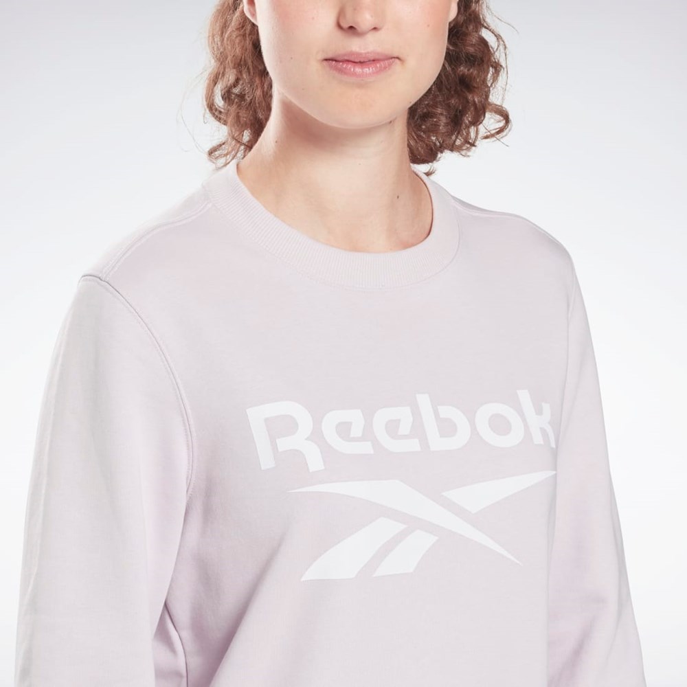 Reebok Reebok Identity Logo French Terry Crew Sweatshirt Quartz Glow | XQPLB-0836