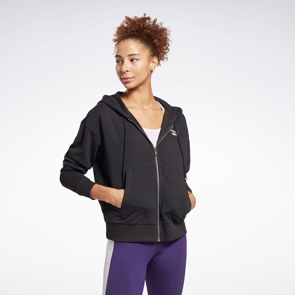 Reebok Reebok Identity Zip-Up Track Jacket Svarta | INRUY-1475