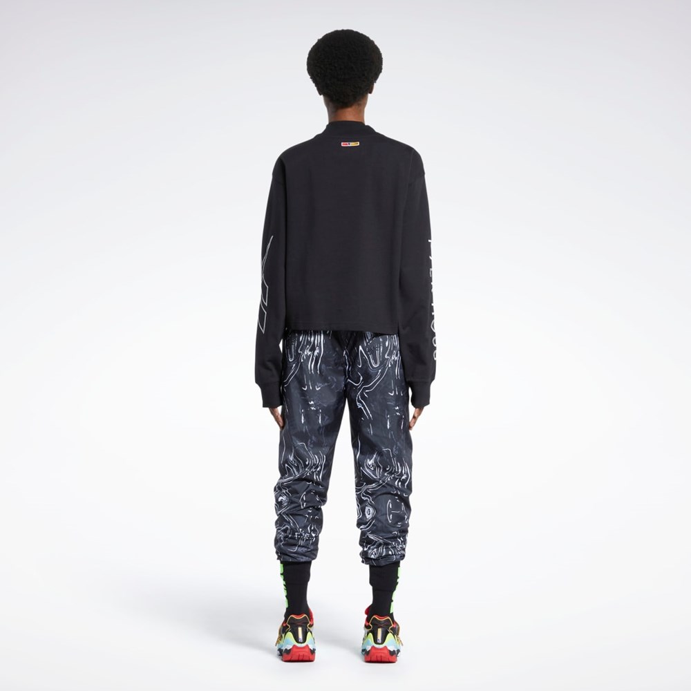 Reebok Reebok by Pyer Moss Turtleneck Long Sleeve T-Shirt Svarta | MRNJW-7059