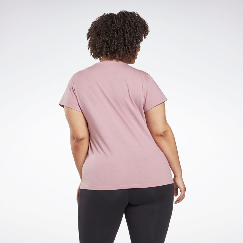 Reebok Tryck Vector T-Shirt (Plus Size) Infused Lilac | BYDUR-4782