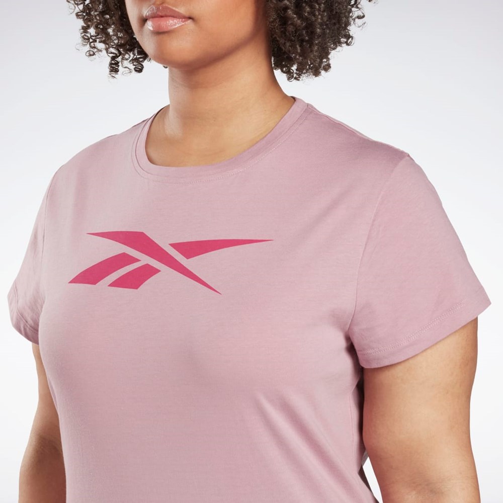 Reebok Tryck Vector T-Shirt (Plus Size) Infused Lilac | BYDUR-4782