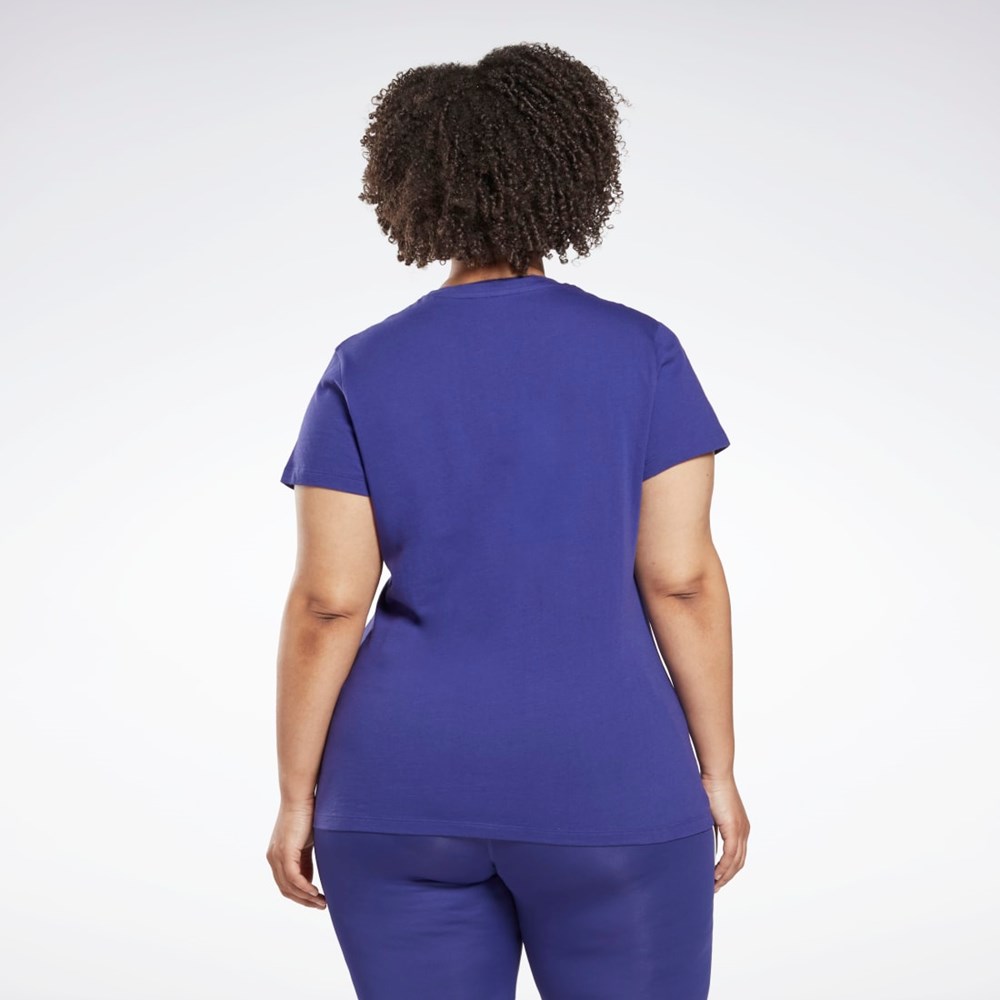 Reebok Tryck Vector T-Shirt (Plus Size) Lila | MTDQL-4308