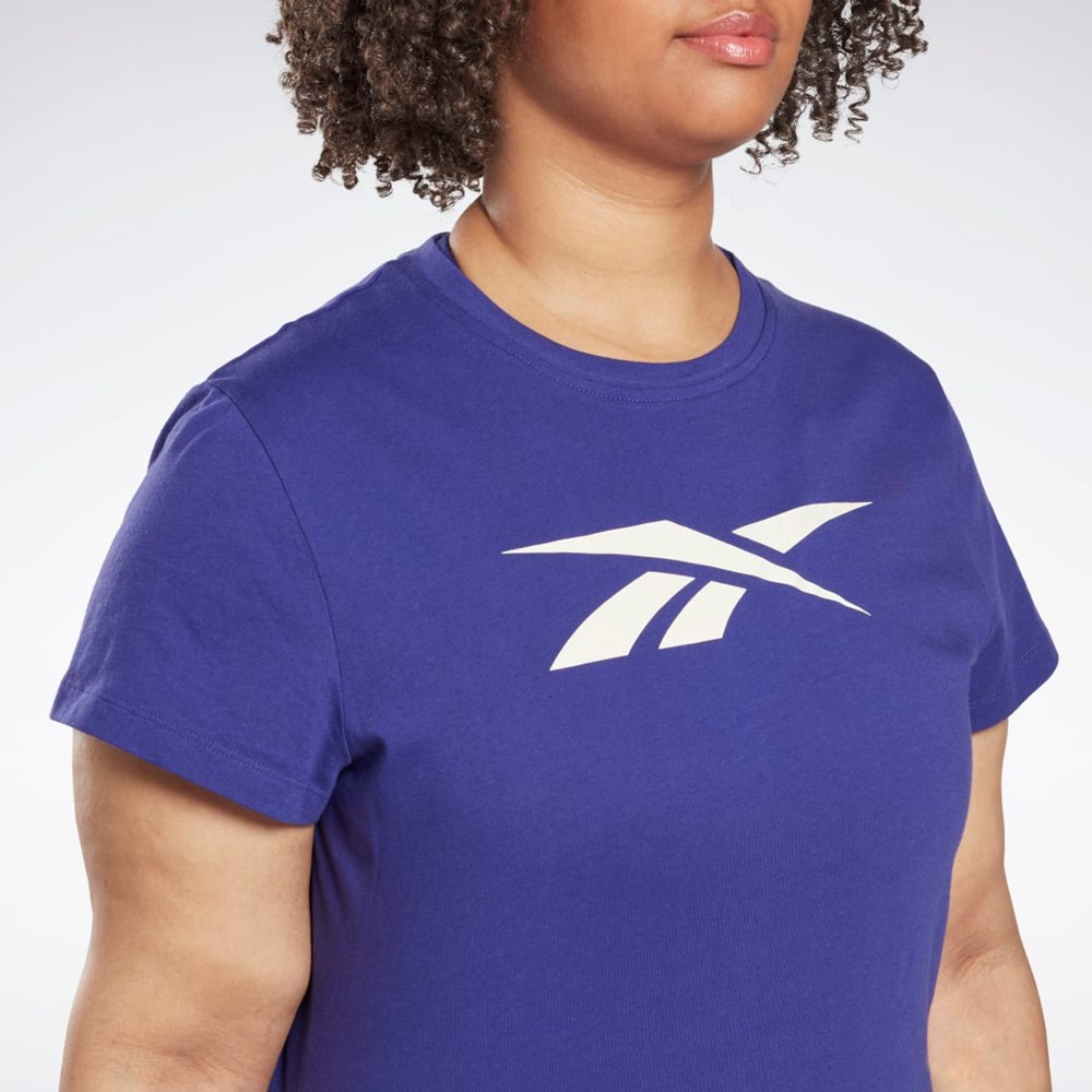 Reebok Tryck Vector T-Shirt (Plus Size) Lila | MTDQL-4308