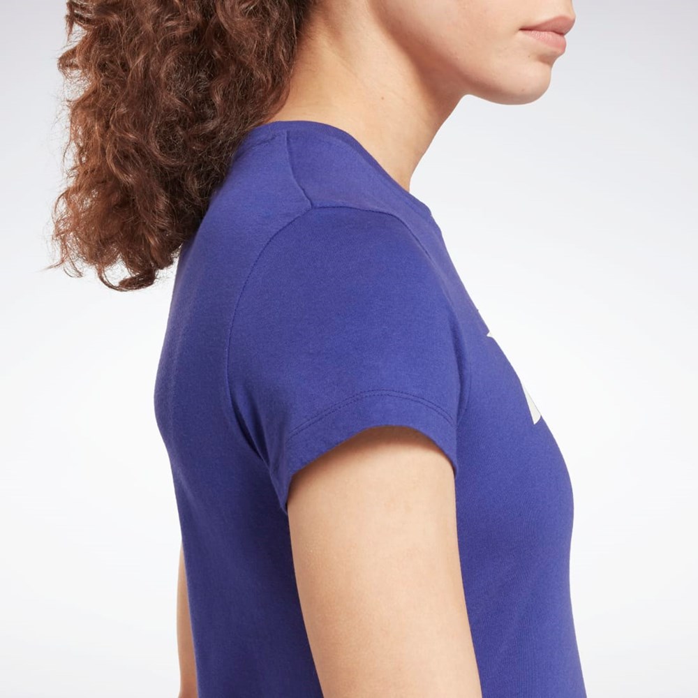 Reebok Tränings Essentials Vector Tryck Tee Lila | YQCNH-5431