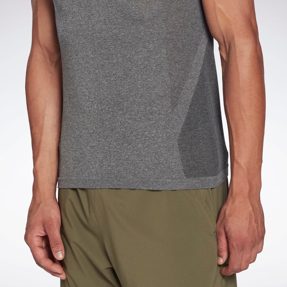 Reebok United By Fitness MyoKnit Seamless T-Shirt Svarta | WUDMN-4160