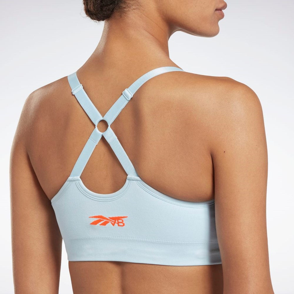 Reebok Victoria Beckham Light-Impact Seamless Bra Blå | ECTHQ-4650