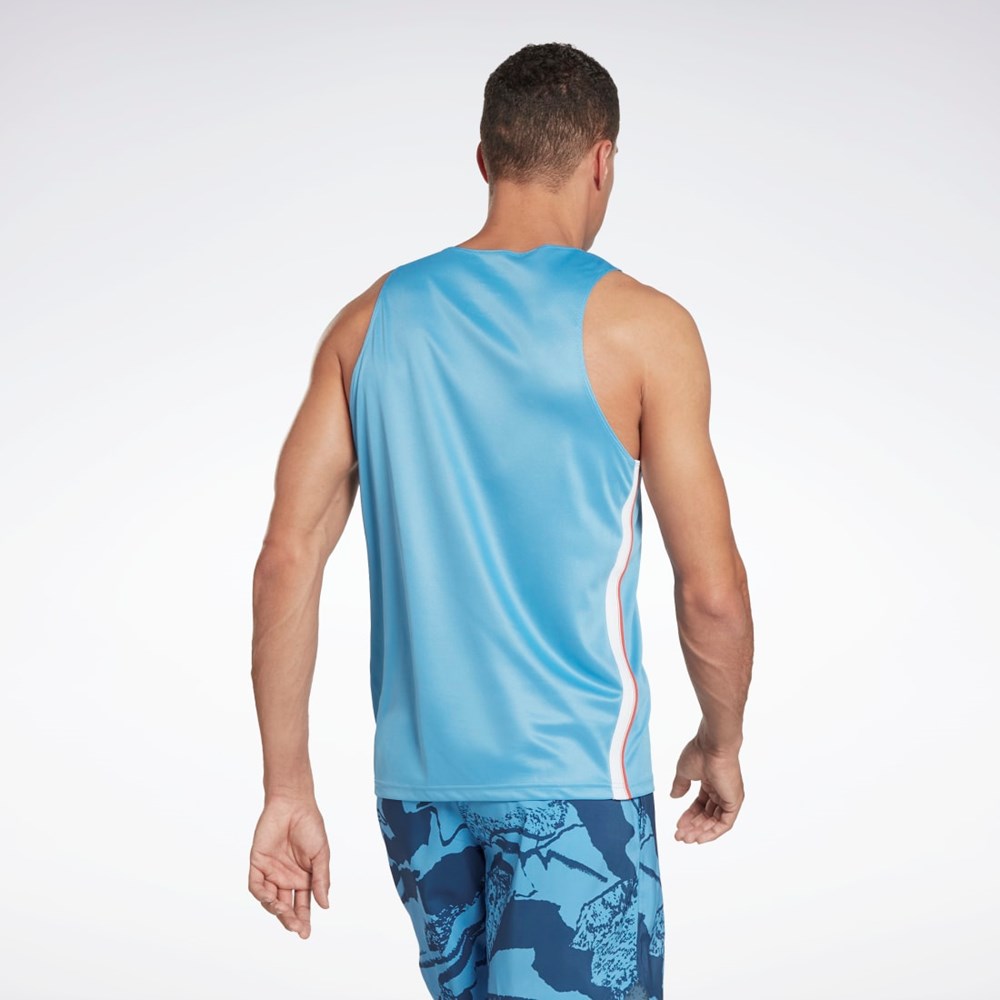 Reebok Workout Ready Mesh Tank Top Blå | PXOCN-1069