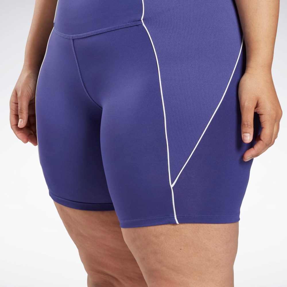 Reebok Workout Ready Poly Shorts (Plus Size) Lila | UQFMB-2807