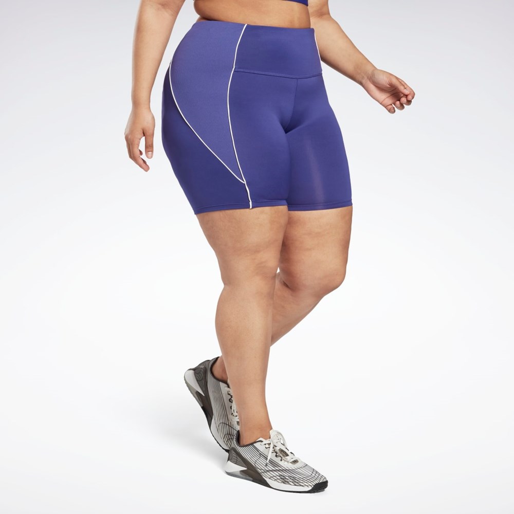 Reebok Workout Ready Poly Shorts (Plus Size) Lila | UQFMB-2807