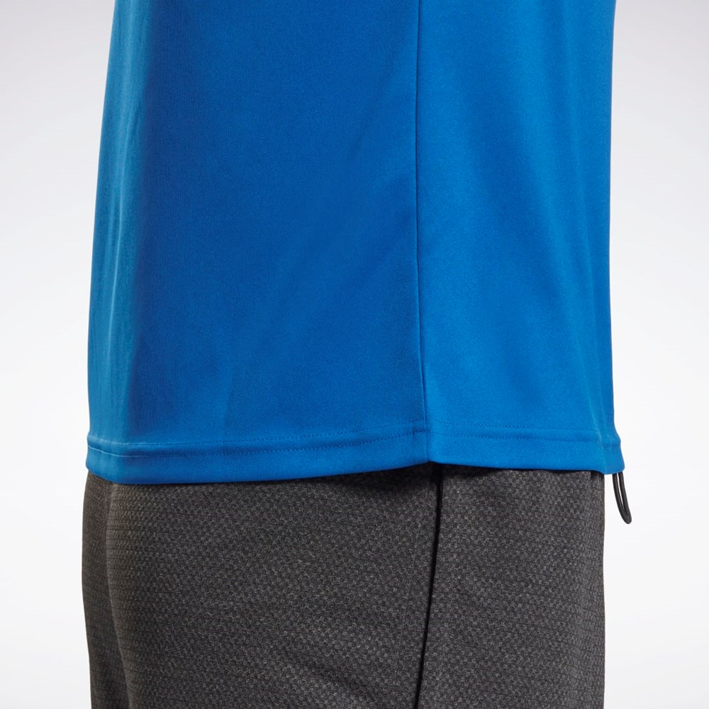 Reebok Workout Ready Tryck T-Shirt Blå | UKLFW-2859