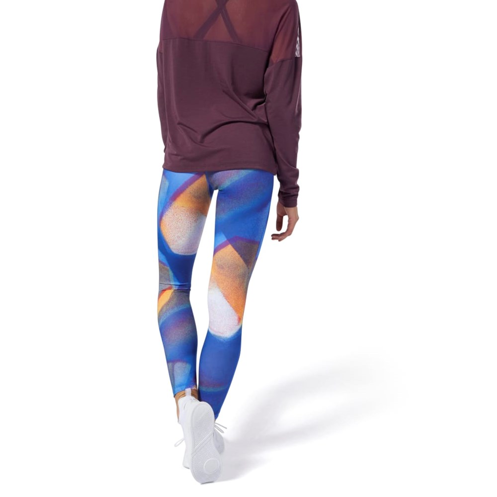 Reebok Yoga Lux Bold High-Rise Tights Crushed Cobalt | XUJSH-1342